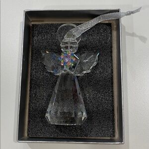 NIB Crystal Angel Figurine with Multicolor Accents